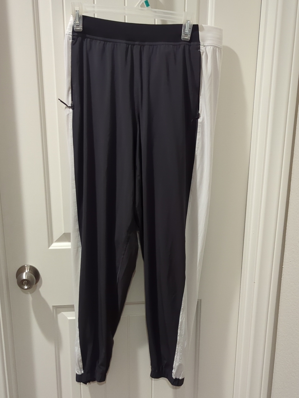 lululemon athletica Black Joggers with White Side Panels